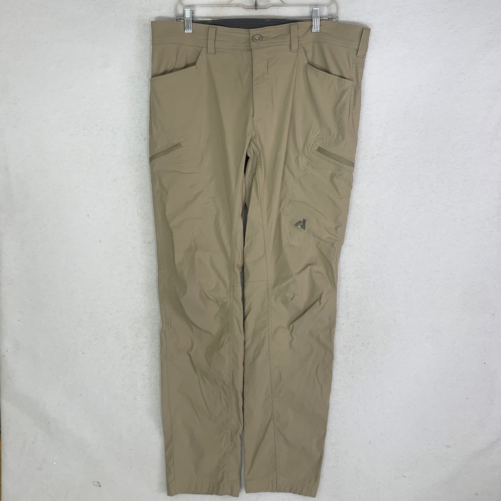 Eddie Bauer First Ascent Guide Pro Pants Mens 38x33 Tan Hiking Cargo Outdoors